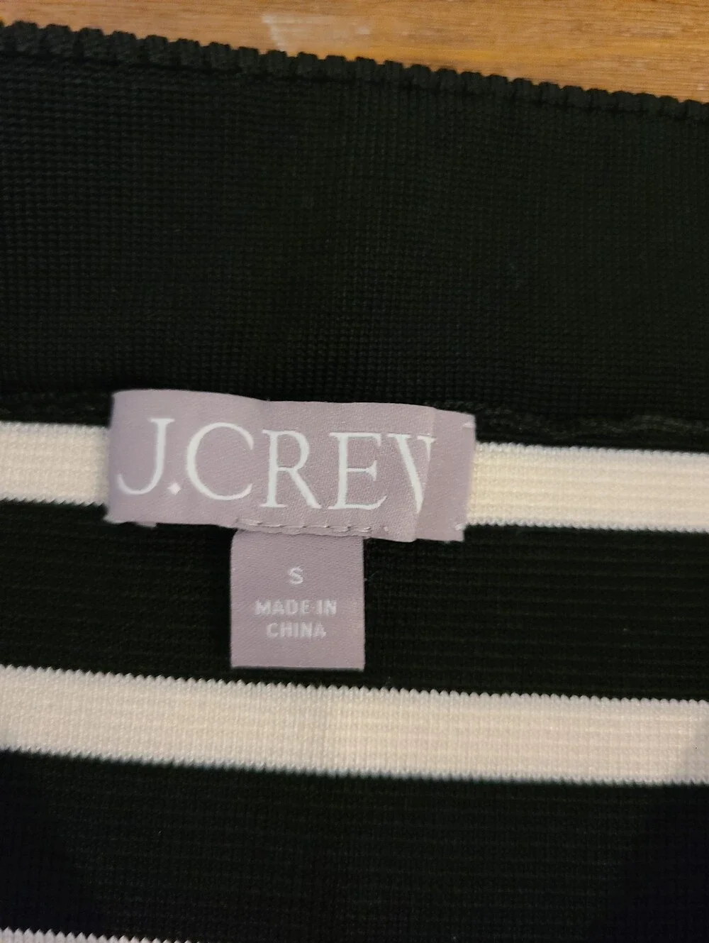 J.Crew Black And Ivory Stripe Knit Tube Midi Dress